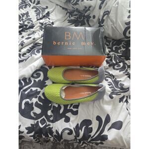 Bernie Mev. Catwalk Ballet Flats in Lime Green and Grey New In Box Size 41